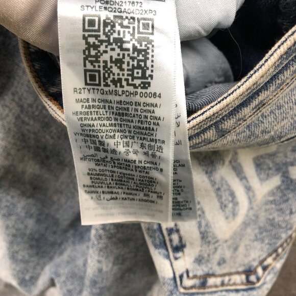 Guess Denim Skinny Jean Womens 30 Acid Wash High Rise Logo Butt Stretch - Picture 11 of 12